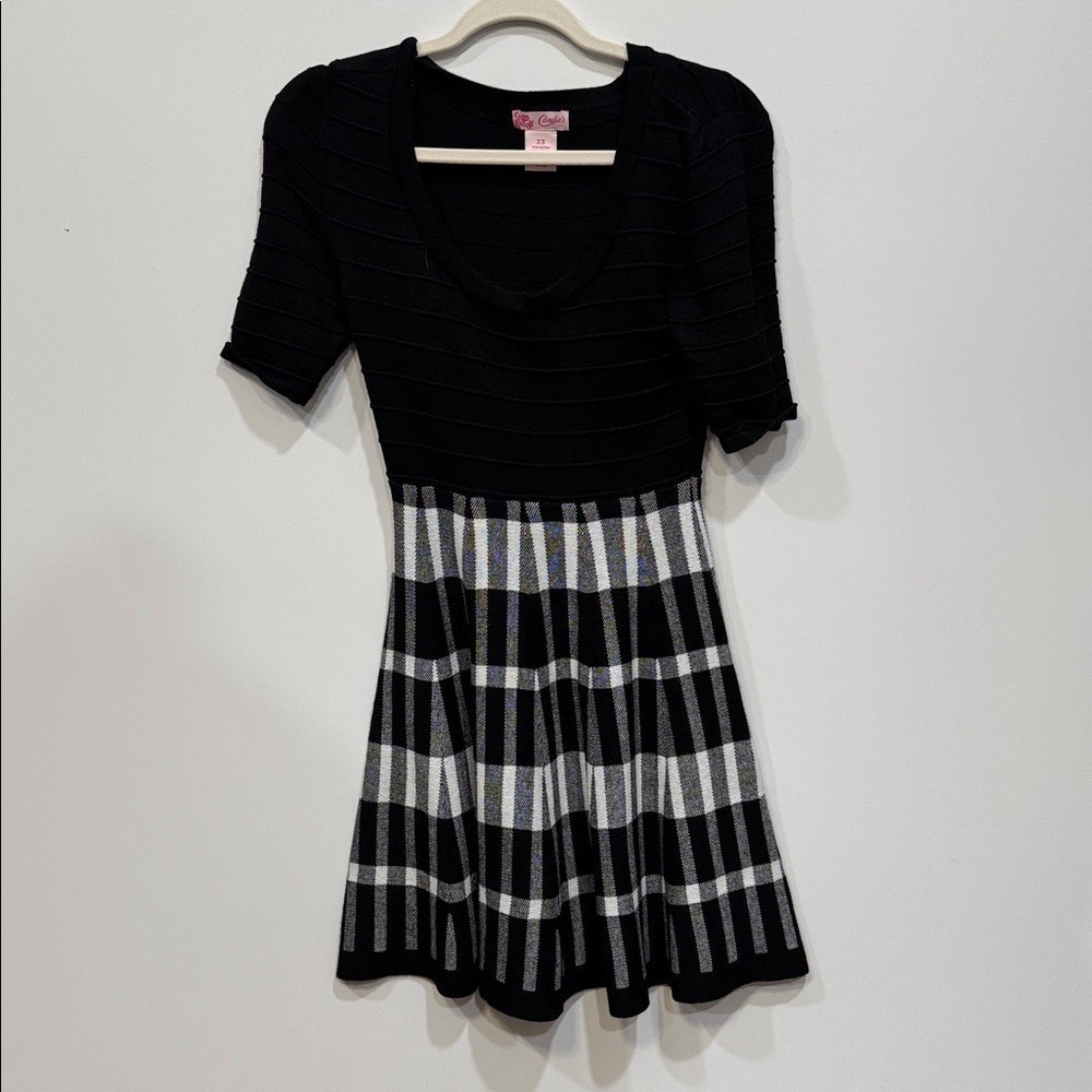 Candies Black and White Striped Dress 73277 size XS
